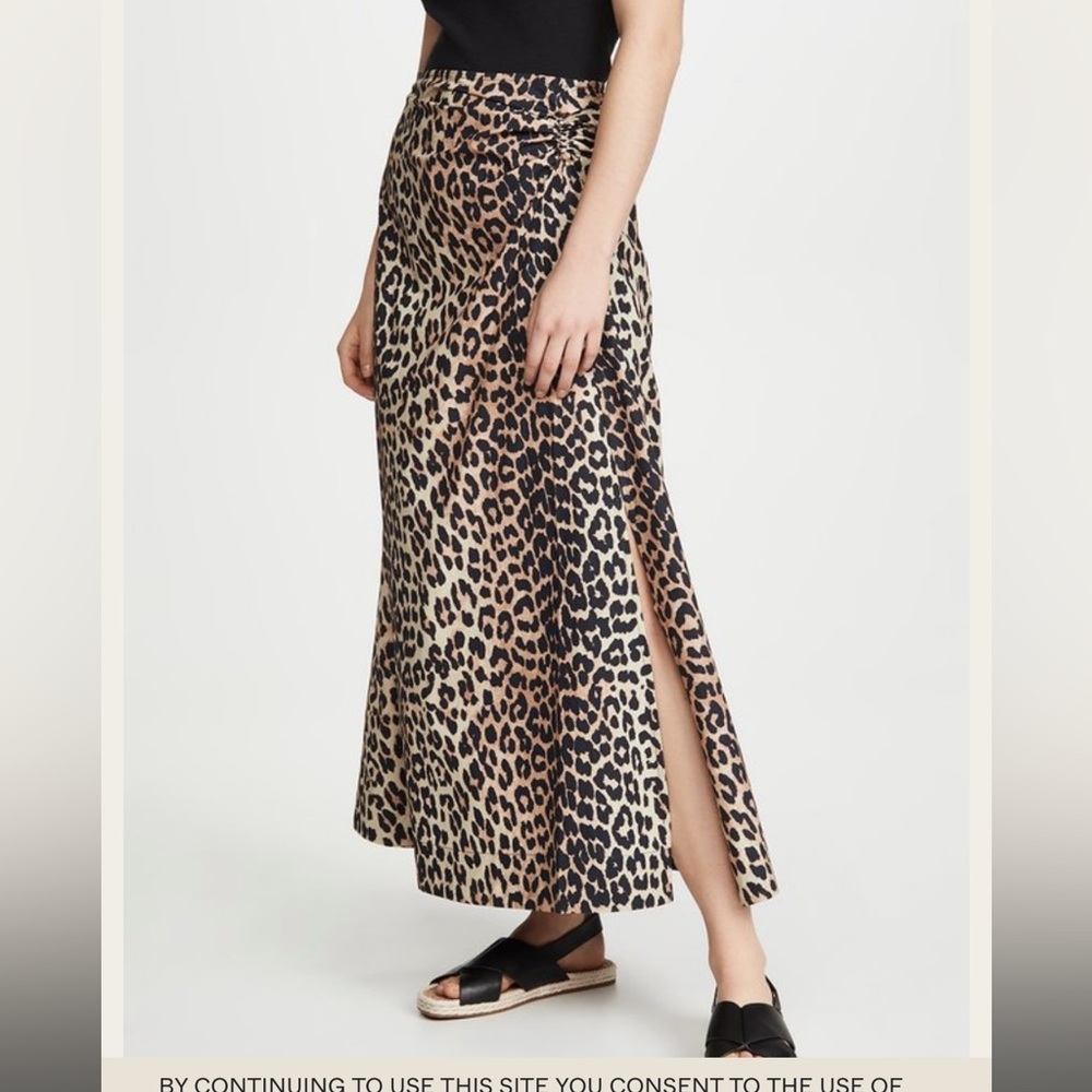 Ganni leopard print maxi skirt
